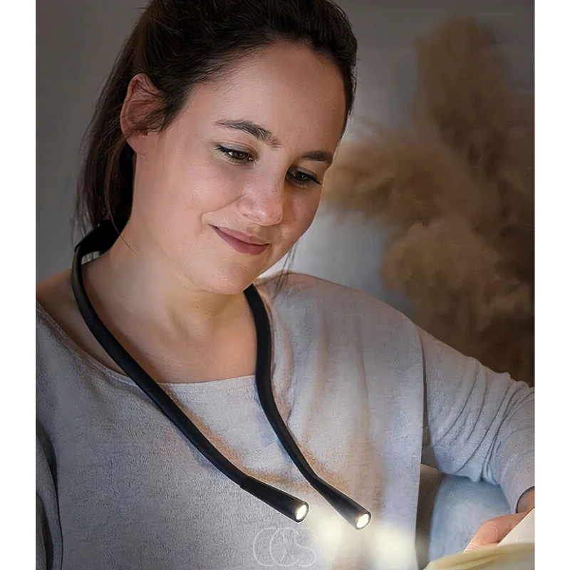 LED Neklamp – Oplaadbare Leeslamp met 3 Lichtkleuren & Dimbaar Licht