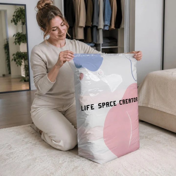 Vacuümzakken – Pompvrije Compressiezakken voor Kleding & Beddengoed