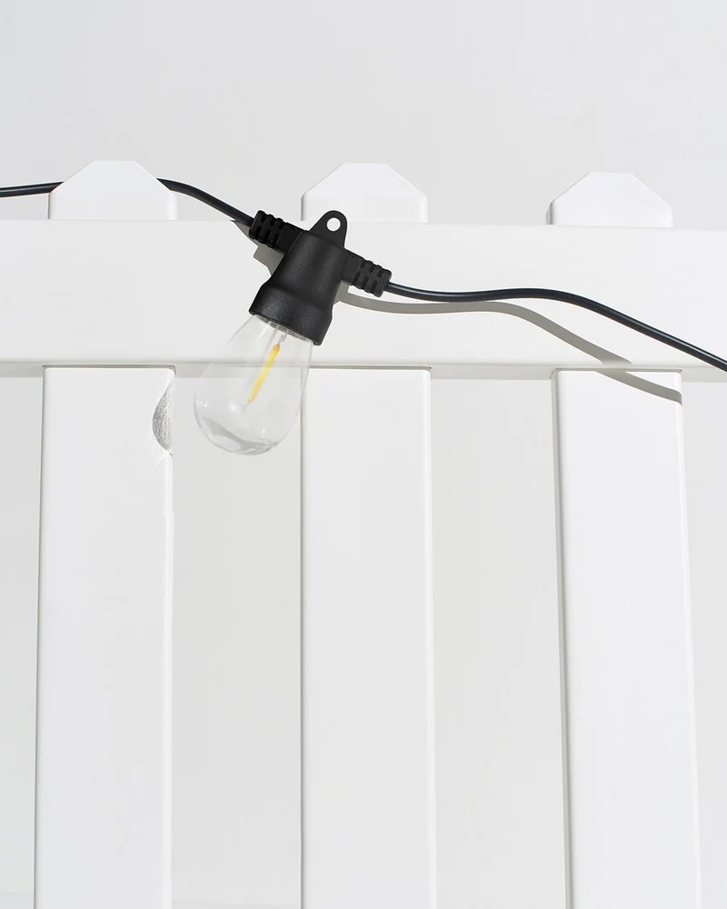 Solar Lichtsnoer – 8 Meter met 12 Edison LED Lampen & Warm Wit Licht