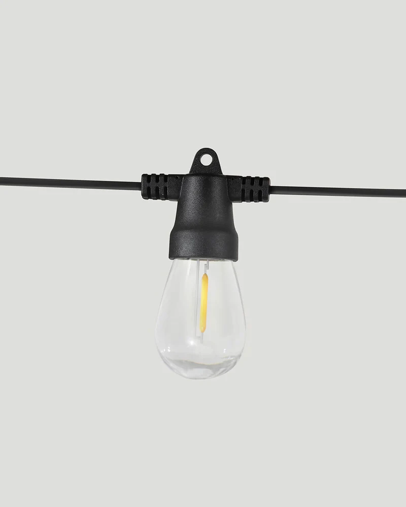 Solar Lichtsnoer – 8 Meter met 12 Edison LED Lampen & Warm Wit Licht