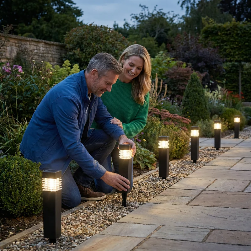 Solar Tuinverlichting – LED Grondpen met Schemersensor