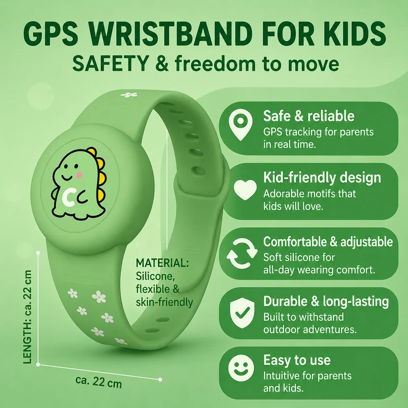 Tracker Armband Kinderen – Verstelbare Siliconen Houder