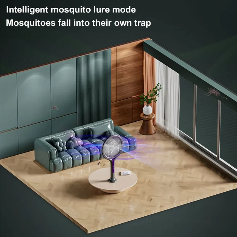 Rechargeable Electric Insect Swatter with Retractable Handle