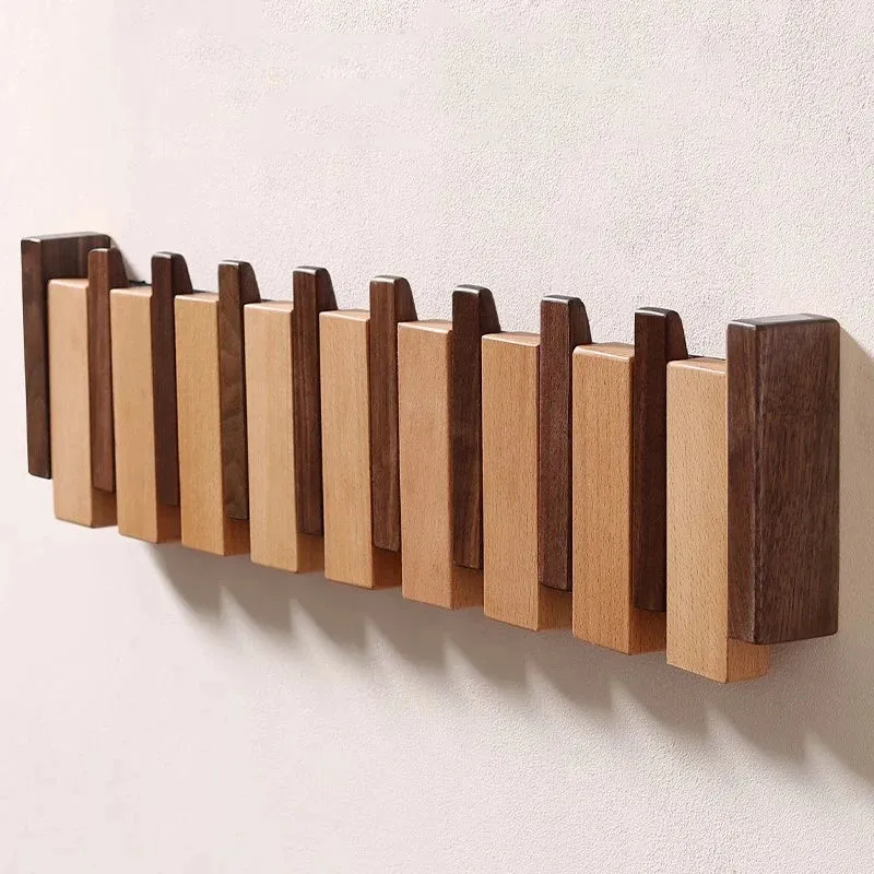 Wall Hanger with Foldable Hooks in Piano Style