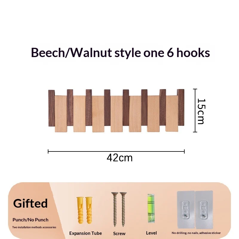Wall Hanger with Foldable Hooks in Piano Style