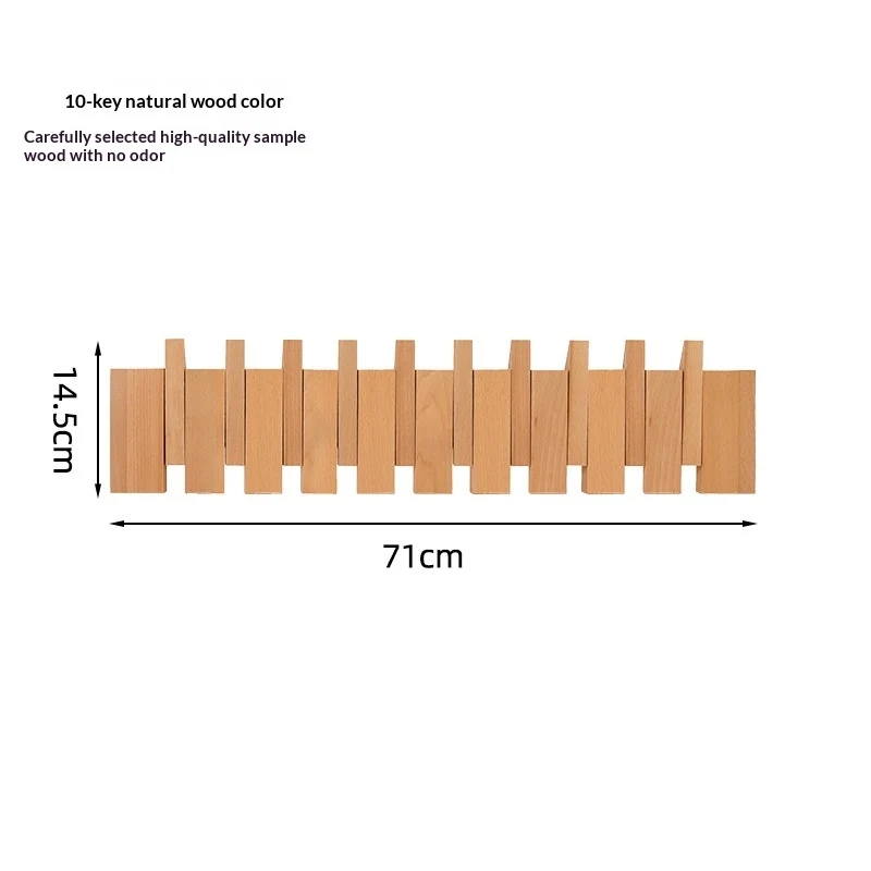 Wall Hanger with Foldable Hooks in Piano Style
