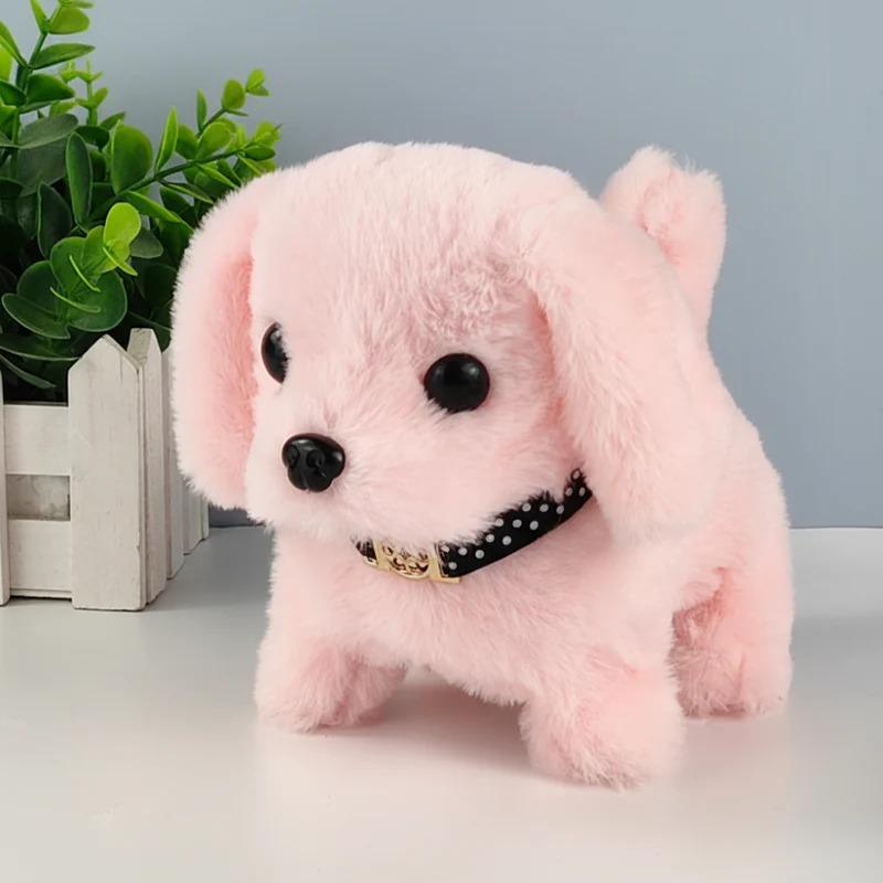 Interactive Toy Dog with Sound and Movement Electronic Plush Puppy Companion with Soft Sherpa Fur