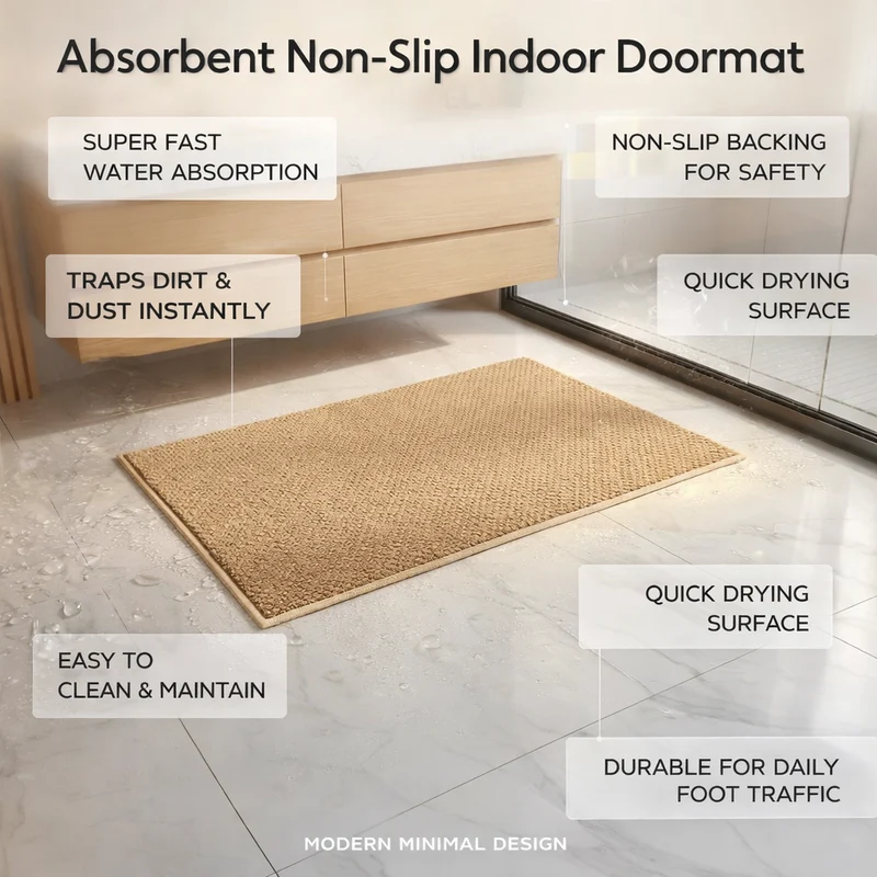Absorbent Non-Slip Indoor Floor Mat