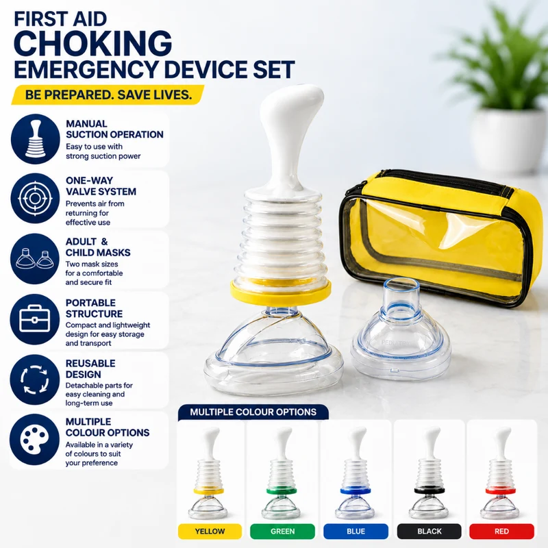 First Aid Kit with Suction Device for Airway Clearance