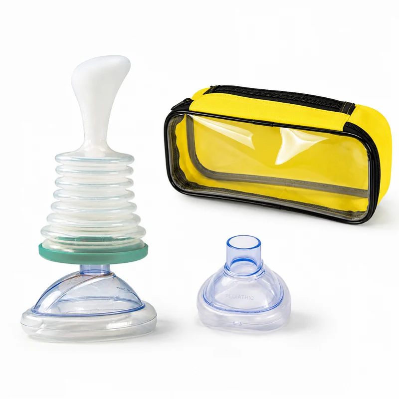 First Aid Kit with Suction Device for Airway Clearance
