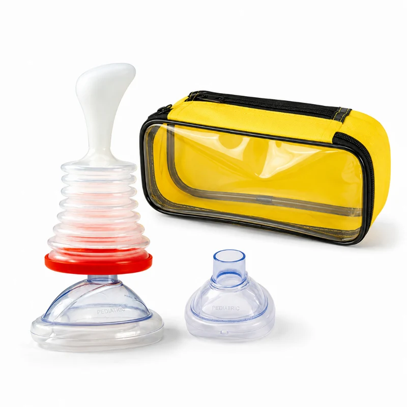 First Aid Kit with Suction Device for Airway Clearance