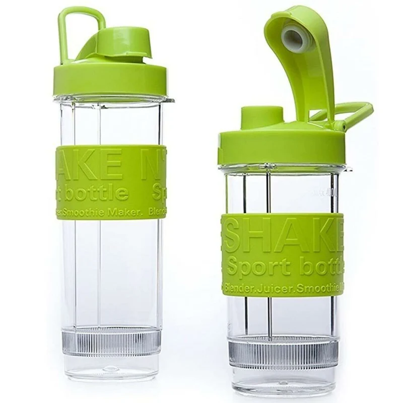 Frullatore Elettrico Personale Lame in Acciaio con 2 Borracce 600ml Sport 500W