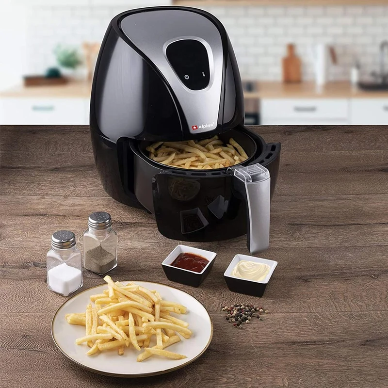 Friggitrice Aria Calda Digitale Senza Olio Airfryer 2,4Lt Frigge Cuoce 1500W