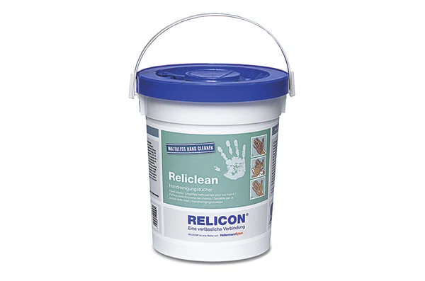 Fazzoletti Lavamani HellermannTyton Reliclean Barattolo 70 Pezzi