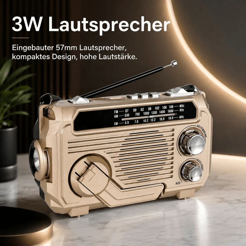Notfallradio mit Kurbel & Solar | Kurbelwacht