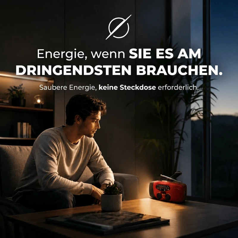 Notfallradio mit Kurbel | Sturmwelle