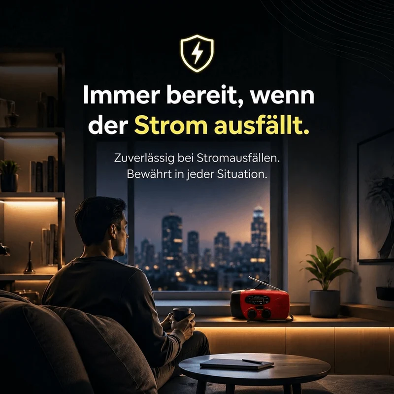 Notfallradio mit Kurbel | Sturmwelle
