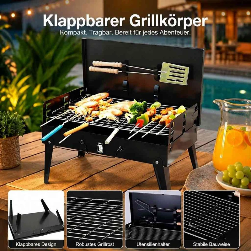 Tragbarer Holzkohlegrill | Kohlevera