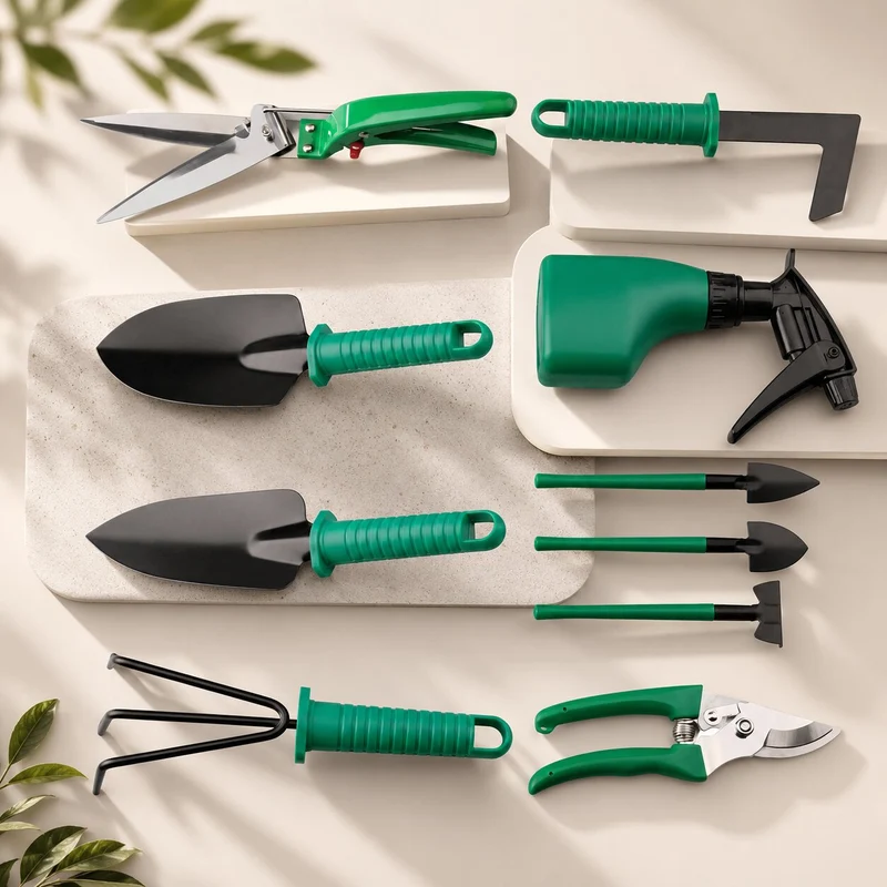Edelstahl Gartenwerkzeug Set mit Koffer | TerraVogue