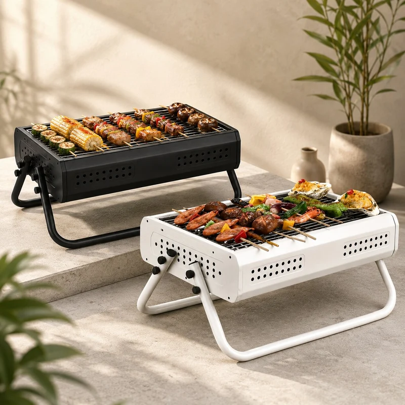 Faltbarer Camping Holzkohlegrill | Glutfalte