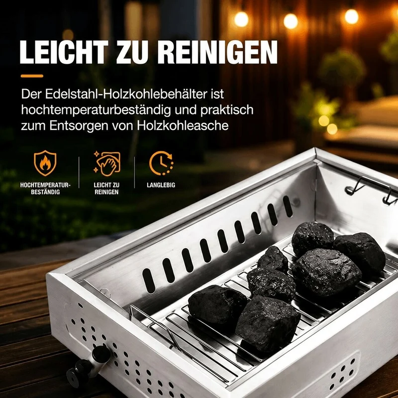 Faltbarer Camping Holzkohlegrill | Glutfalte