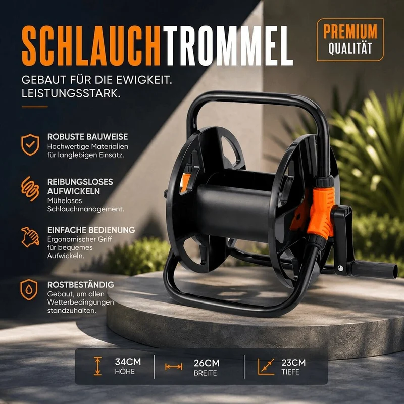 Schlauchtrommel mit Kurbel | Kurbelquell