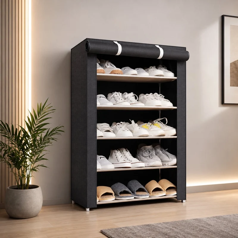 Freistehender Schuhschrank mit Abdeckung | SchuhSouverän
