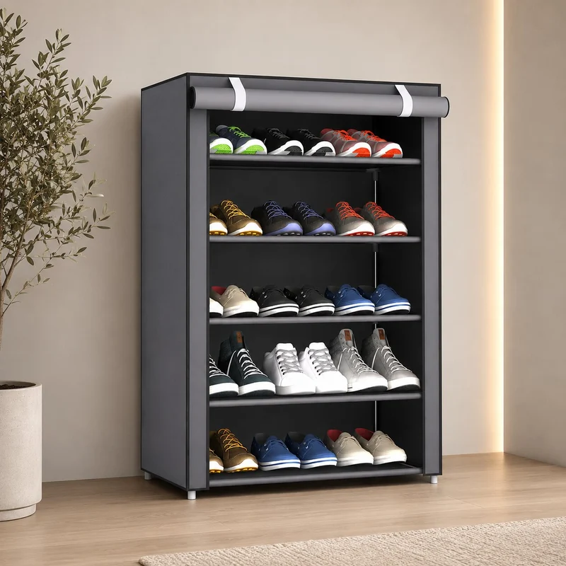 Freistehender Schuhschrank mit Abdeckung | SchuhSouverän