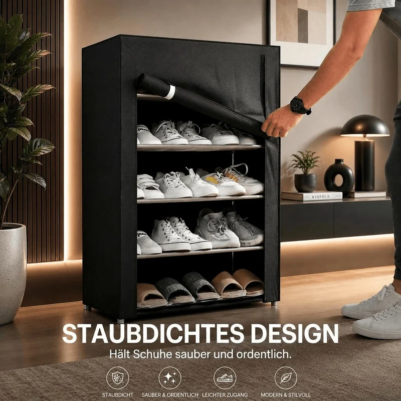 Freistehender Schuhschrank mit Abdeckung | SchuhSouverän