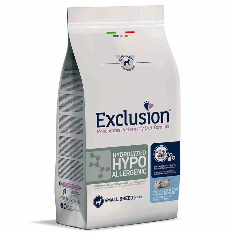 Exclusion Hydrolyzed Hypoallergenic 2kg per Cani Adulti di Taglia Piccola
