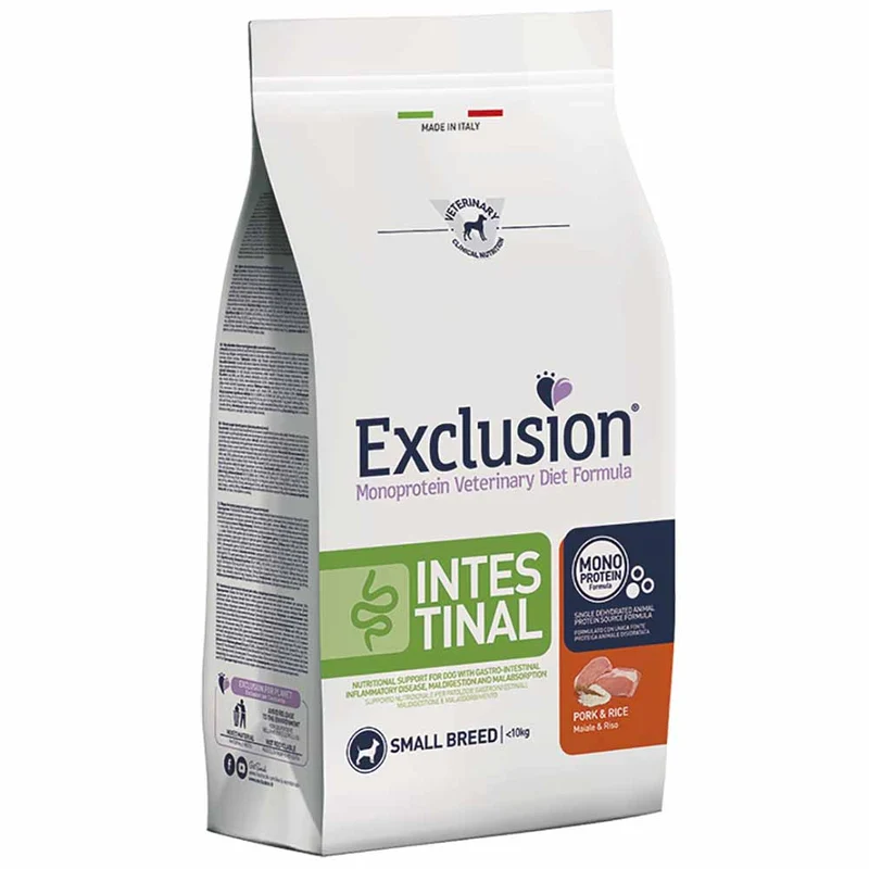 Alimento cane Exclusion Diet Intestinal Maiale e riso Small 2kg