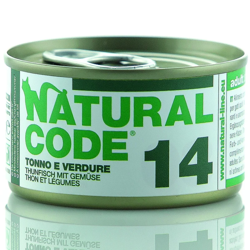 Lattine Natural Code NC14 Tonno e Verdure Alimento Umido per Gatti Adulti 85g
