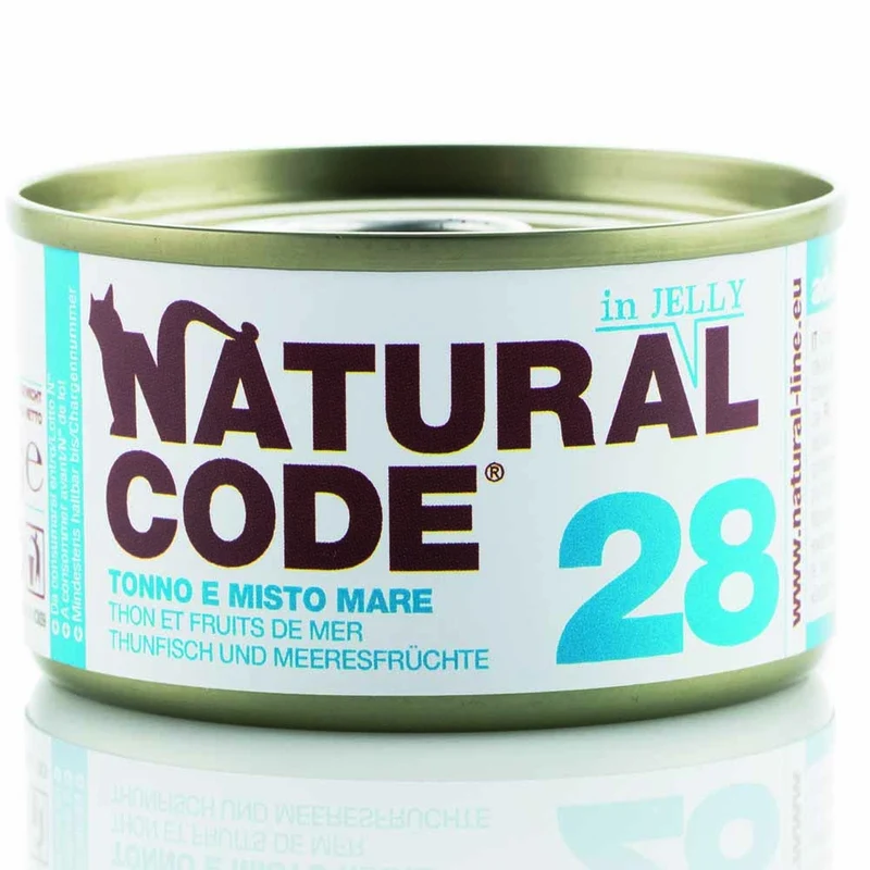 Lattine Natural Code NC28 Tonno e Misto Mare Alimento Umido per Gatti Adulti 85g