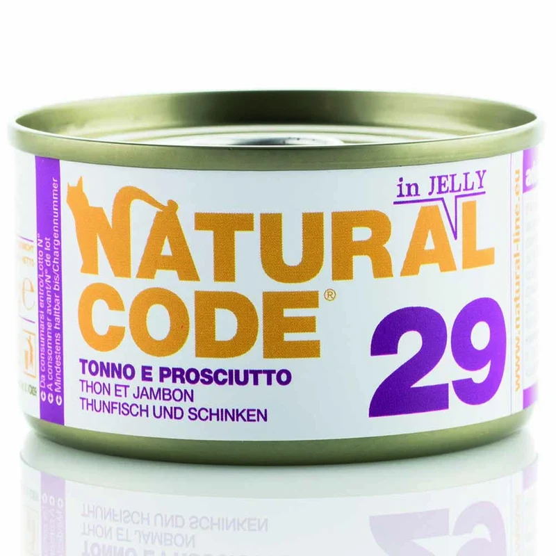 Lattine Natural Code NC29 Tonno e Prosciutto Alimento Umido per Gatti Adulti 85g