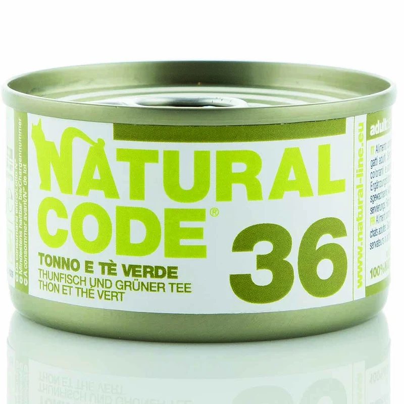 Lattine Natural Code NC36 Tonno e Te Verde Alimento Umido per Gatti Adulti 85g