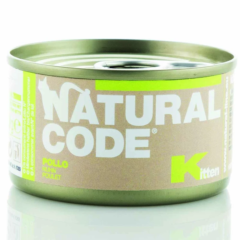 Lattine Natural Code Kitten Pollo Alimento Umido per Gattini 85g