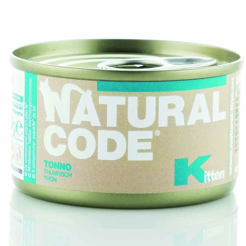 Lattine Natural Code Kitten Tonno Alimento Umido per Gattini 85g
