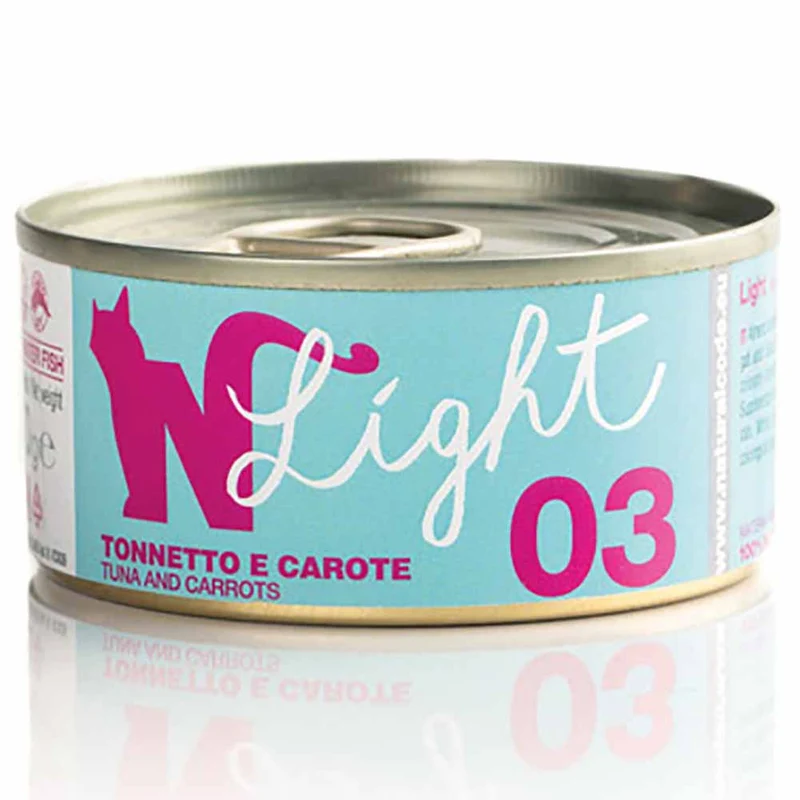 Multipack Natural Code Light 03 Tonnetto e Carote Alimento per Gatti 4x70g