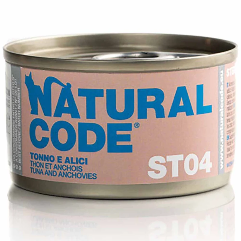 Lattine Natural Code Steril 04 Tonno e Alici per Gatti Sterilizzati 85g