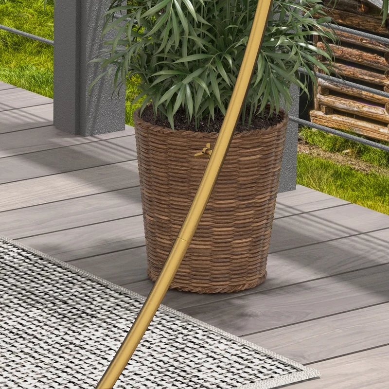Arco da Giardino 280x60x258 cm per Decorazioni e Piante Rampicanti in Acciaio Oro