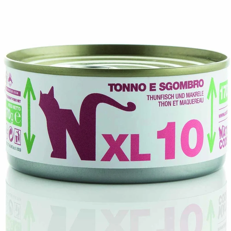 Lattine Natural Code XL10 Tonno e Sgombro Alimento Umido per Gatti Adulti 170g