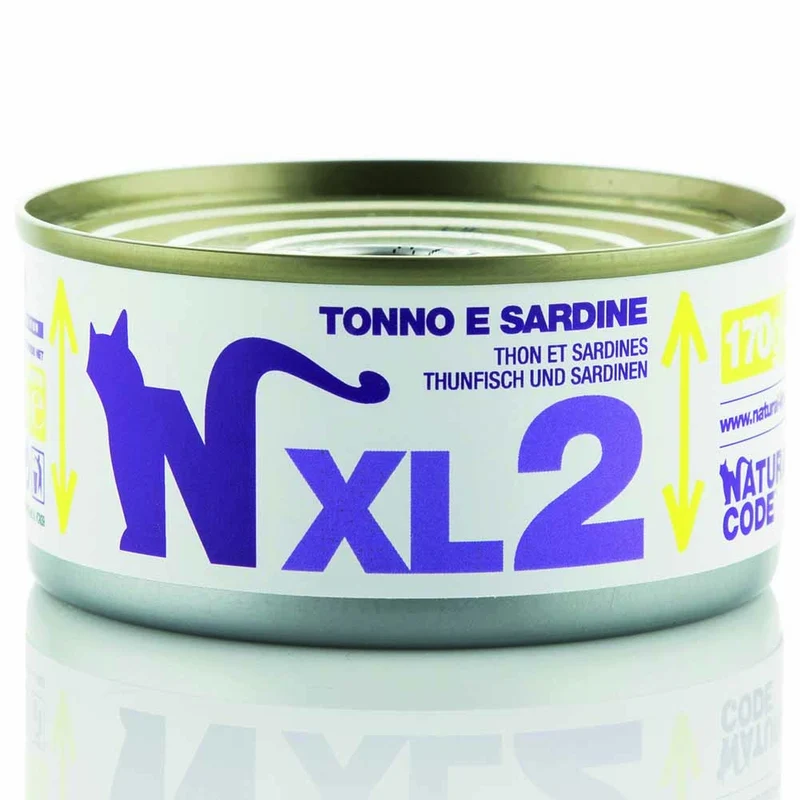 Lattine Natural Code XL02 Tonno e Sardine Alimento Umido per Gatti Adulti 170g