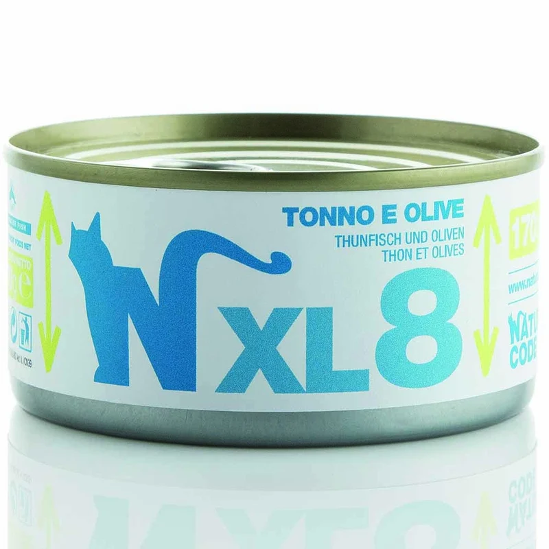 Lattine Natural Code XL08 Tonno e Olive Alimento Umido per Gatti Adulti 170g