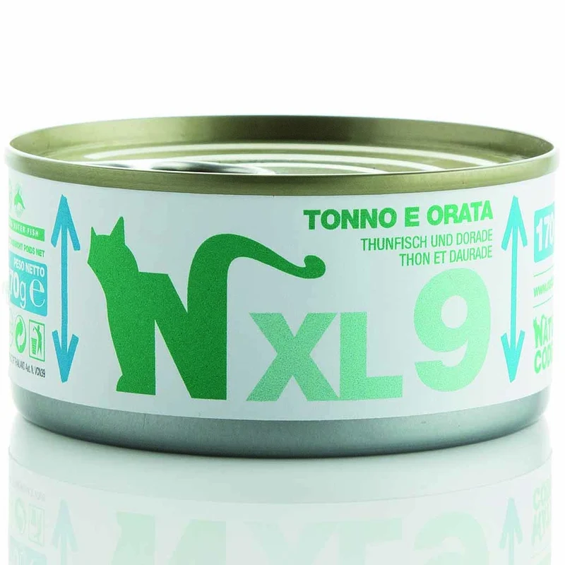 Lattine Natural Code XL09 Tonno e Orata Alimento Umido per Gatti Adulti 170g