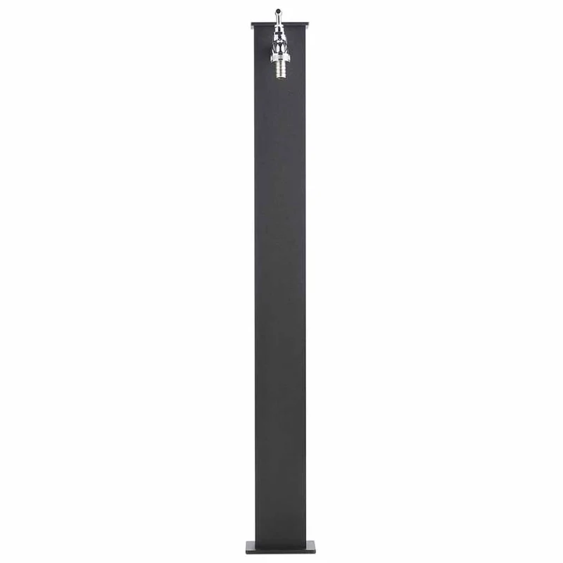 Fontana rettangolare light Antracite con impianto e rubinetto Bel Fer 42RE5