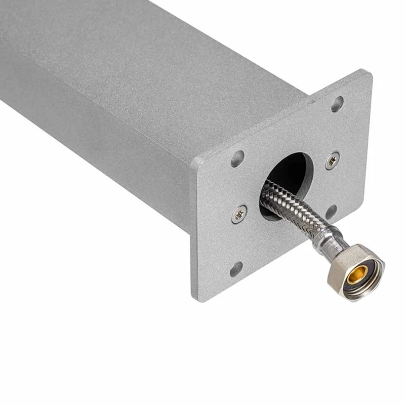 Fontana rettangolare light Antracite con impianto e rubinetto Bel Fer 42RE5