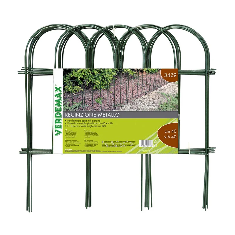 Recinzione ad arco in acciaio verde 40xH40cm Verdemax V003429