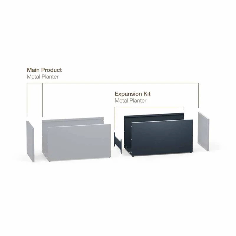 Kit di espansione Herstera per fioriera Metal planter antracite 100x30x50cm 31809002