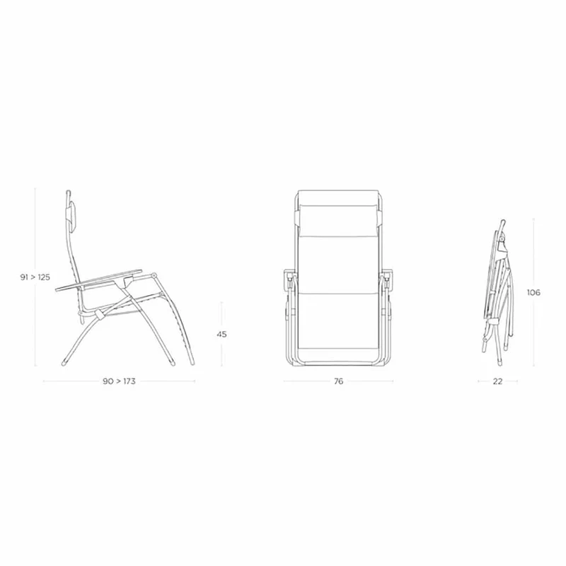 Poltrona relax Lafuma Futura XL Duo Obsidian Titane LFM3116 9718