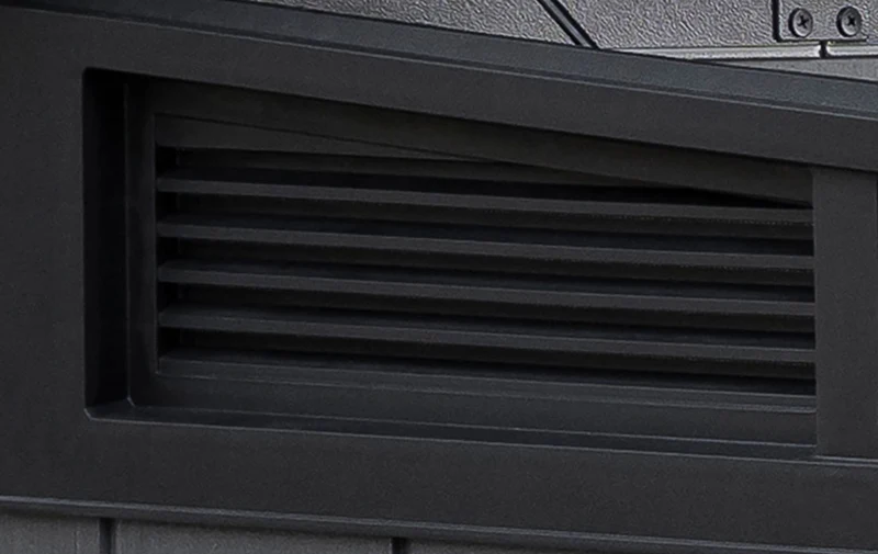 Armadio Porta Attrezzi o Bidoni Differenziata 2 Ante e Coperchio Keter Cortina Mega 190,5x109,3x132,5 cm in Evotech+ Grigio